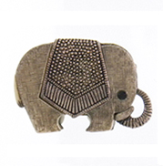 Vintage gray elephant brooch