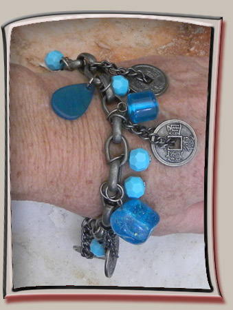 blue charm bracelet