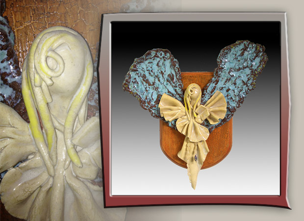 angel with book plaque