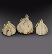 sculptural set of three garlics
