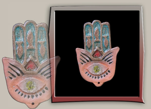hamsa with mystic eye symbol