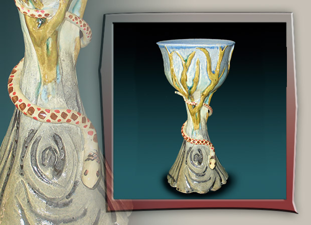 chalice with serpent