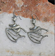 abstract open metal earrings