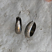 lightweight silver engraved earrings