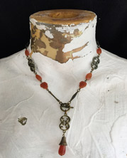 Gothe dragon pendant on a leather choker
