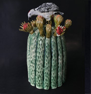 Barrel Cactus with Woodpecker
