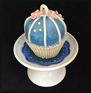 ceramic sculpture of pastry