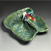 Platter with Snowcapped Hummingbirds