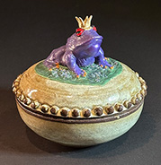 Frog Prince on Lidded Bowl