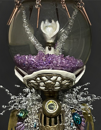 Steampunk assemblage art piece